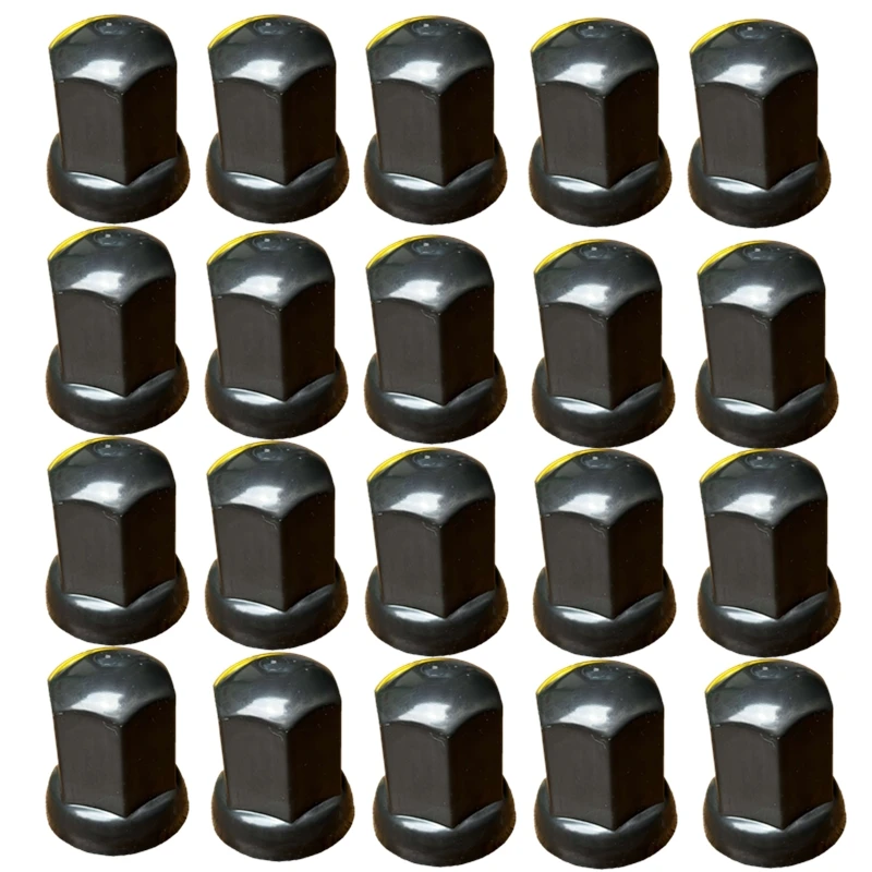 20pcs Black 33mm For Volvo Trucks FH12 FM7 FH16/II FM12 FL10 For RENAULT TRUCKS PREMIUM VOE 20578590 Back Wheel Nut Cap L:53mm