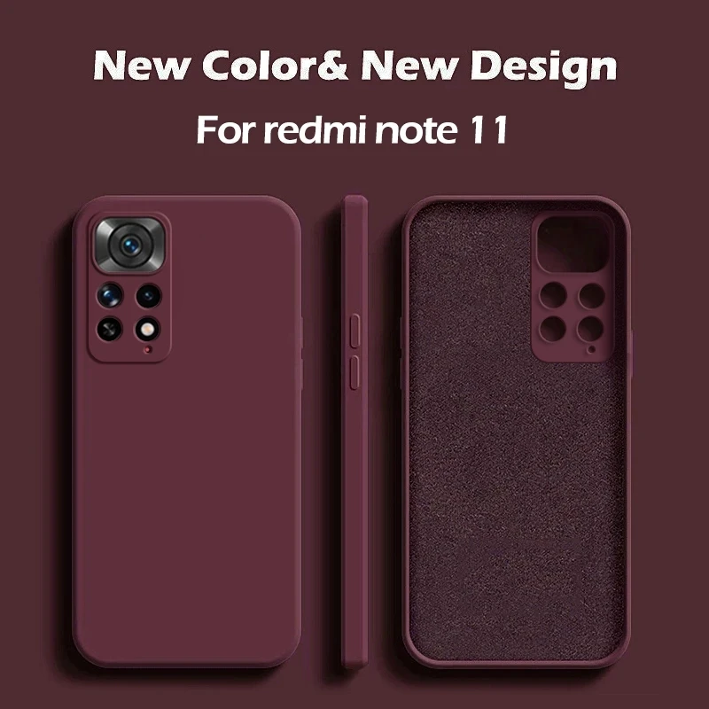 Redmi Note 11 11s Pro Note11 Pro plus 5g Case Original Square Liquid Silicone Soft Cover For Xiaomi Redmi Note 11 Pro Note11 Pro