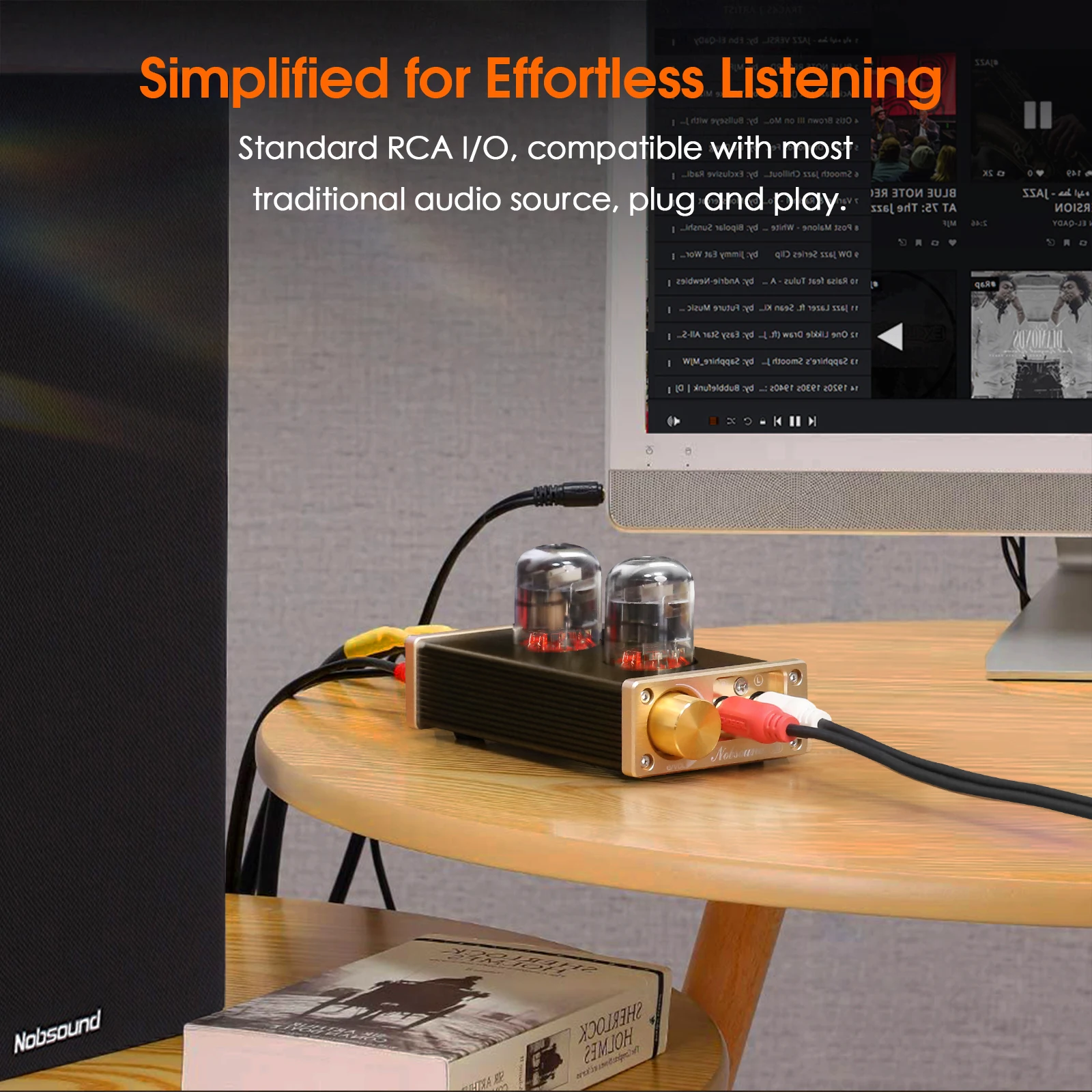 Nobsound E6 Mini Direct Heated Valve Tube Preamp Home Desk Stereo Audio Class A Pre-amplifier