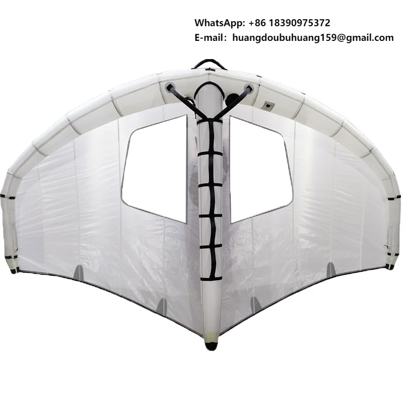 

HITAC Inflatable Kite Foil Wing for Wave Surfing Nylon Material 10KN Breaking Strength Sizes 3-6 Hand Pump Backpack Safety