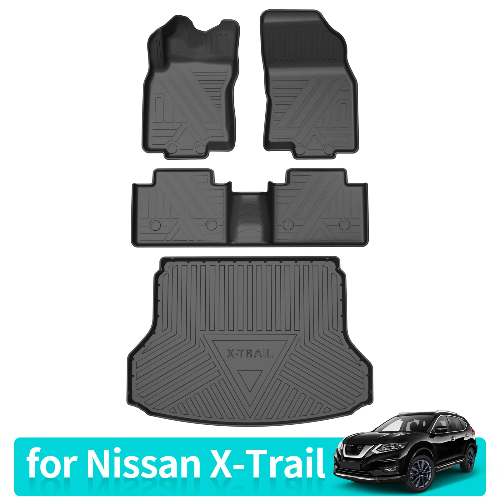 

Trunk Backrest Pad TPE for Nissan X-trail 2014-2020 Xtrail T32 Car Floor Mats