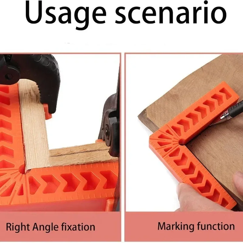 Plastic Square Ruler 90°，Protractors， Goniometer，carpenter Tools ，5cm*8cm*1.5cm，L Shaped Gasket，Fixed Corner Clip, Angle Finder