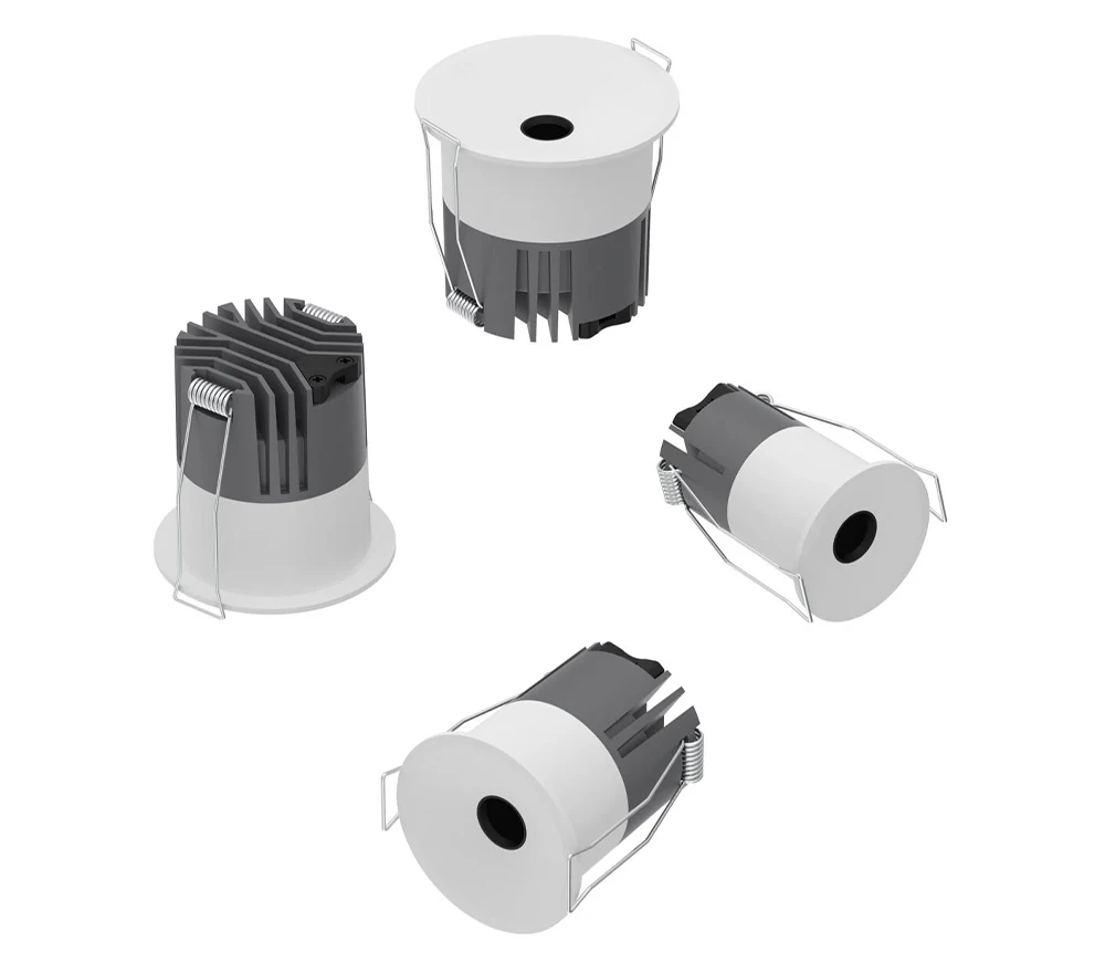 Mini Embedded LED COB Spotlight with Dimmable Small Hole Cross Light Anti Glare LED Spotlight 110V 220V 24 °/38 ° 3W-21W