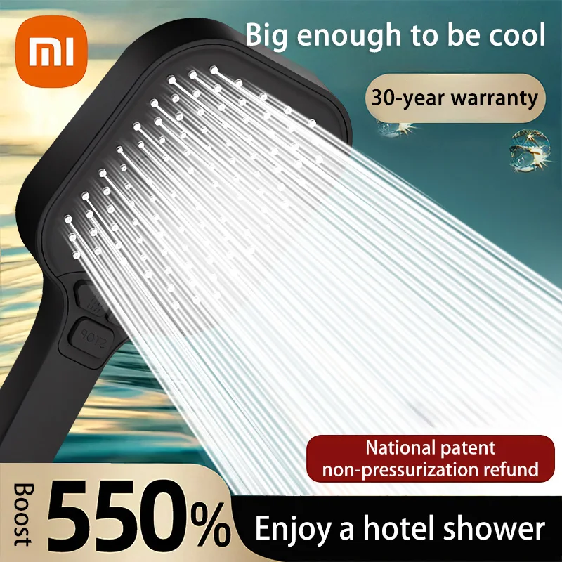 Xiaomi ارتفاع ضغط دش رئيس 3-وضع قابل للتعديل يده دش رئيس مفتاح واحد وقف توفير المياه اكسسوارات الحمام