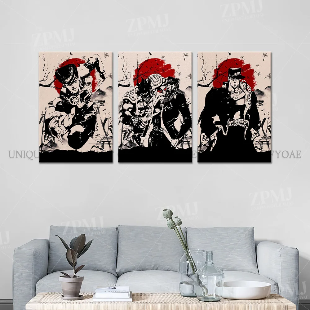 Japanische klassische Anime JoJo's Bizarre Adventure Bilder Home Dekoration Wandkunst Leinwanddrucke Malerei Schlafzimmer Poster ohne Rahmen – Detail 2