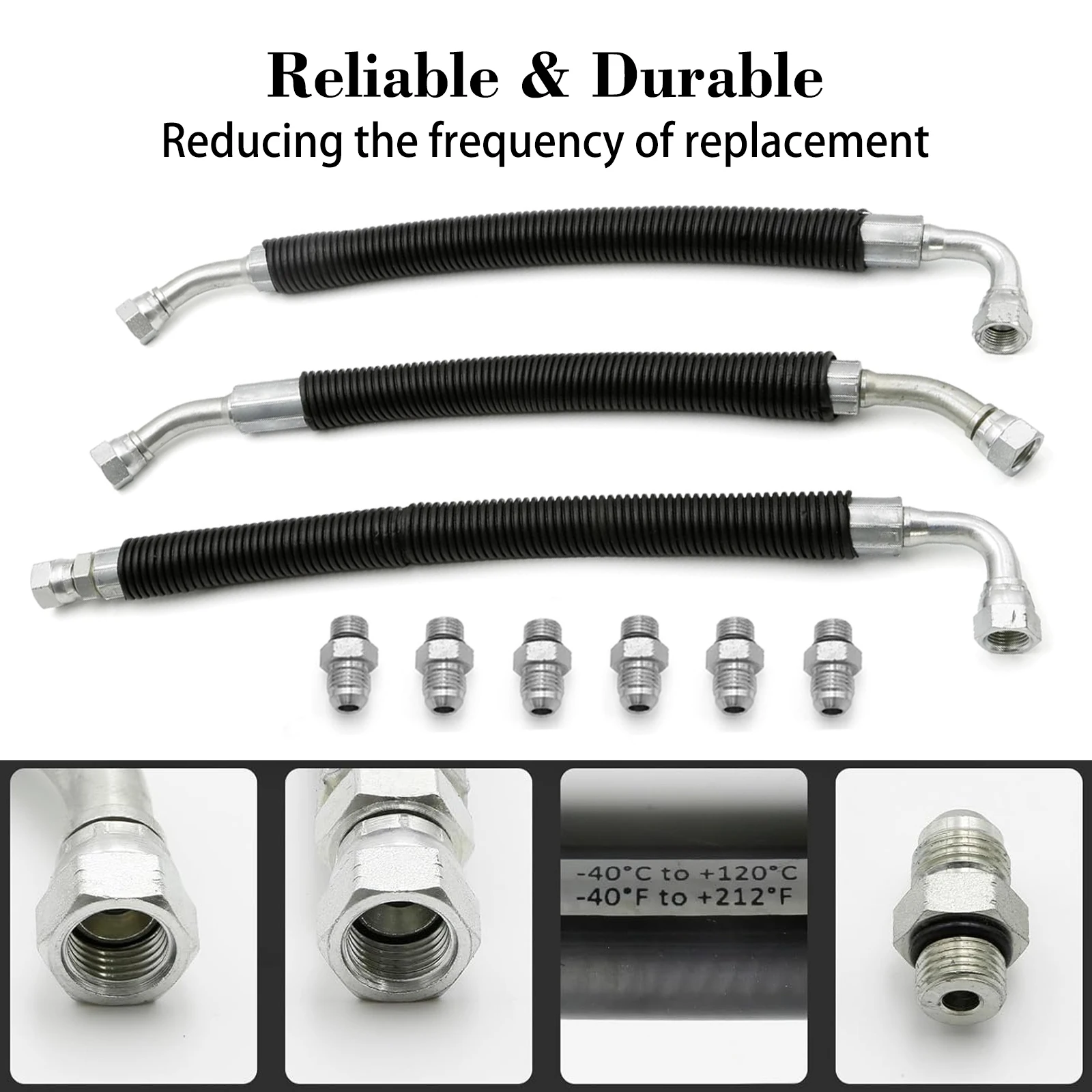 

Oil Pump HPOP Hoses Lines with Crossover Replacement Kit Fit for Ford Excursion F250 F350 F450 F550 Super Duty 7.3L Powerstroke
