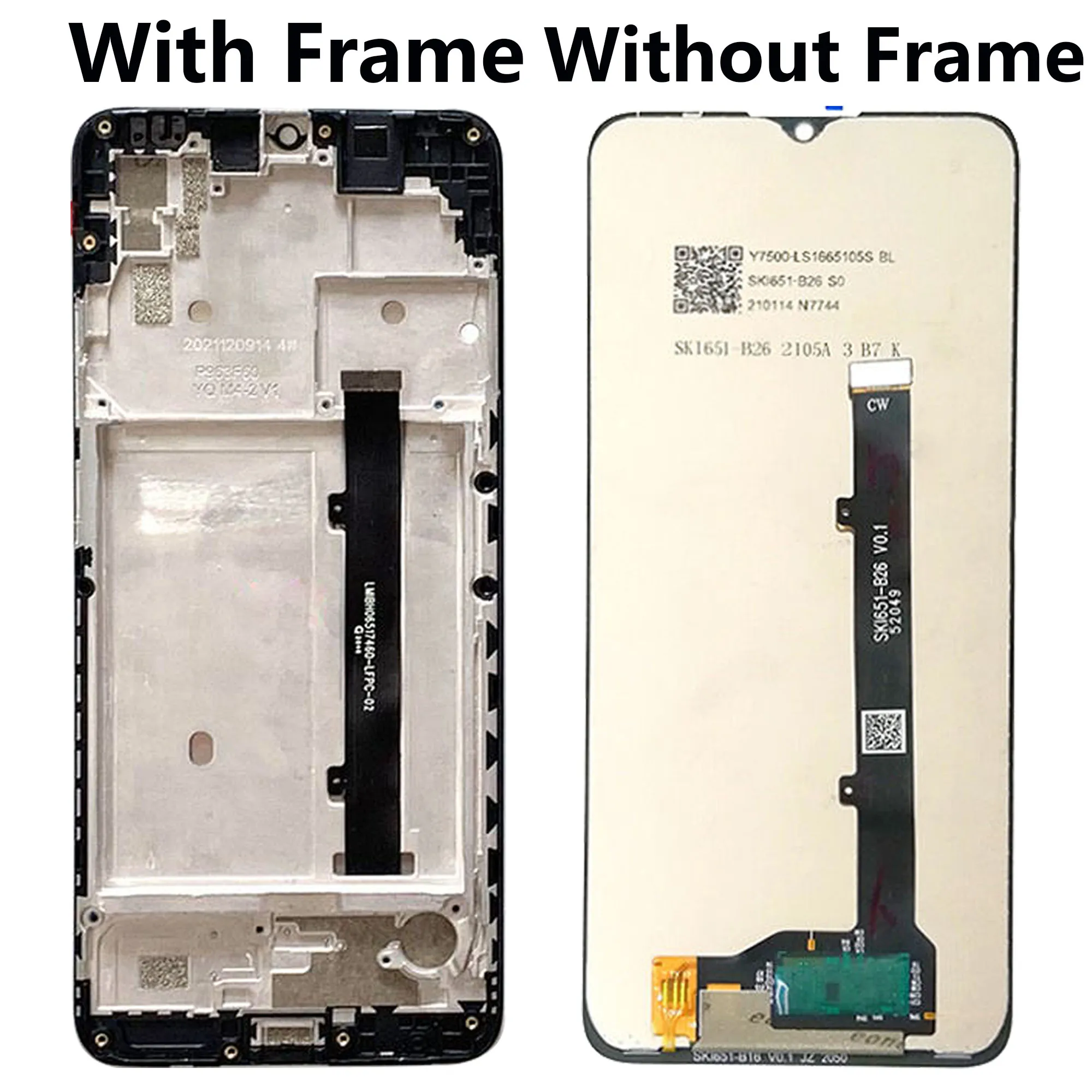 Pantalla LCD Original para ZTE Blade A51 (2021) con Marco, reemplazo de pantalla táctil, montaje de digitalizador, piezas de reparación