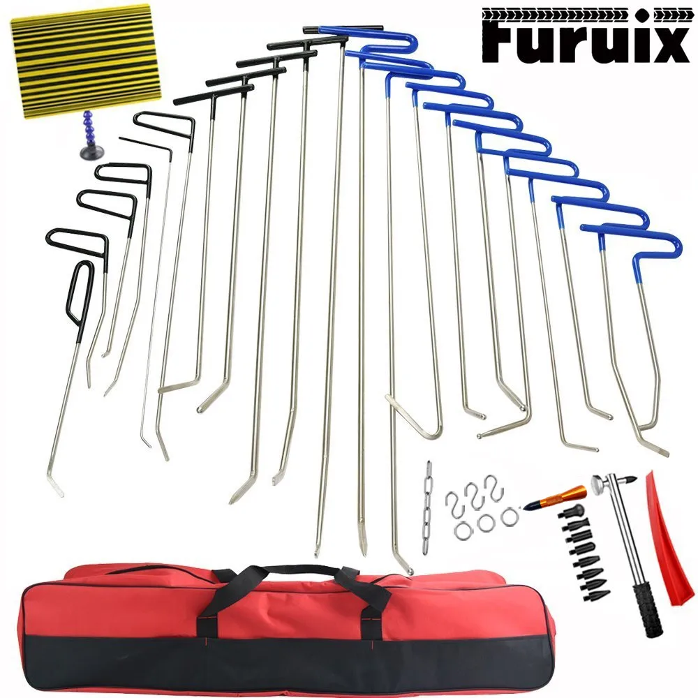 42Pcs  tools push Rods Dent Remover Tools  Hail Damage Removal Car Ding Dent Repair Rod Hook