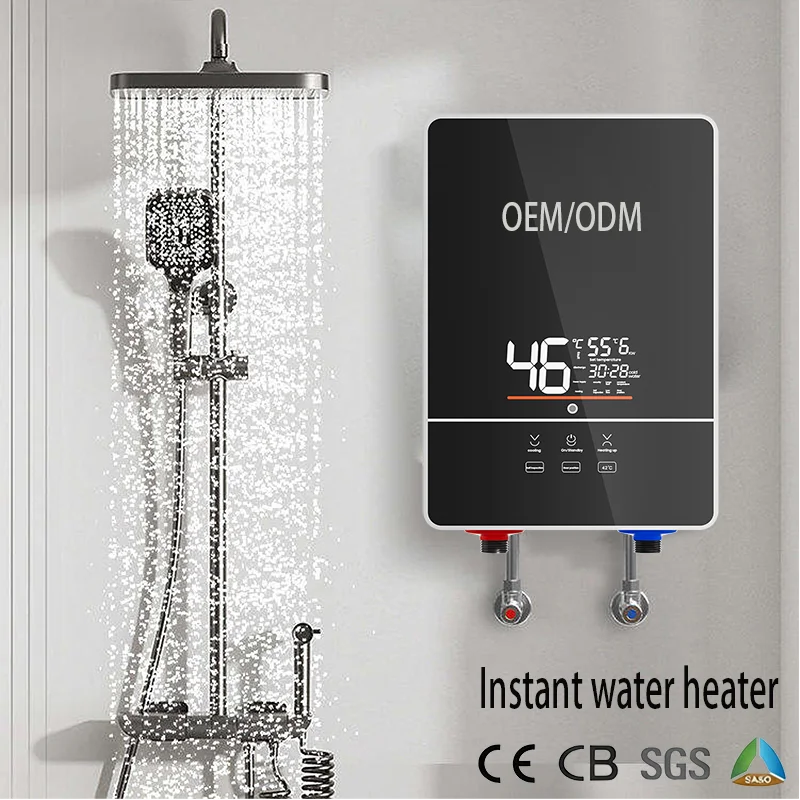 

Smart Home Wall Mounted 6kW Instantaneous Thermostatic Tankless Kitchen Shower Hot Water Boiler Heating System Water Heaters