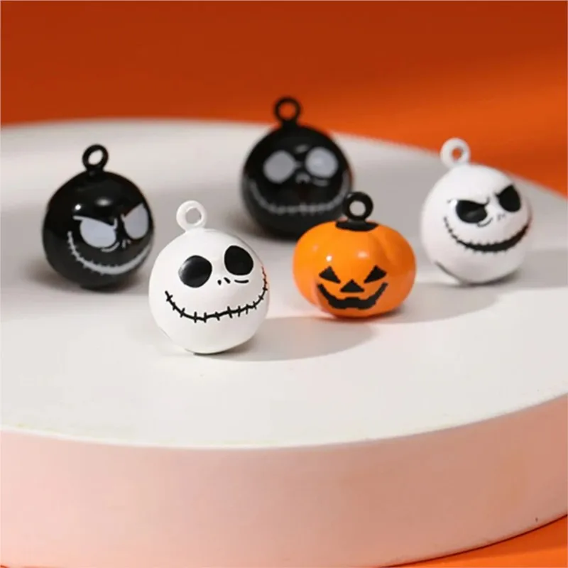 1/5Pcs Mini Pumpkin Halloween Head Bells For Outdoor Tree Decorations Festival Party Home Supplies Pendants Hanging Decor