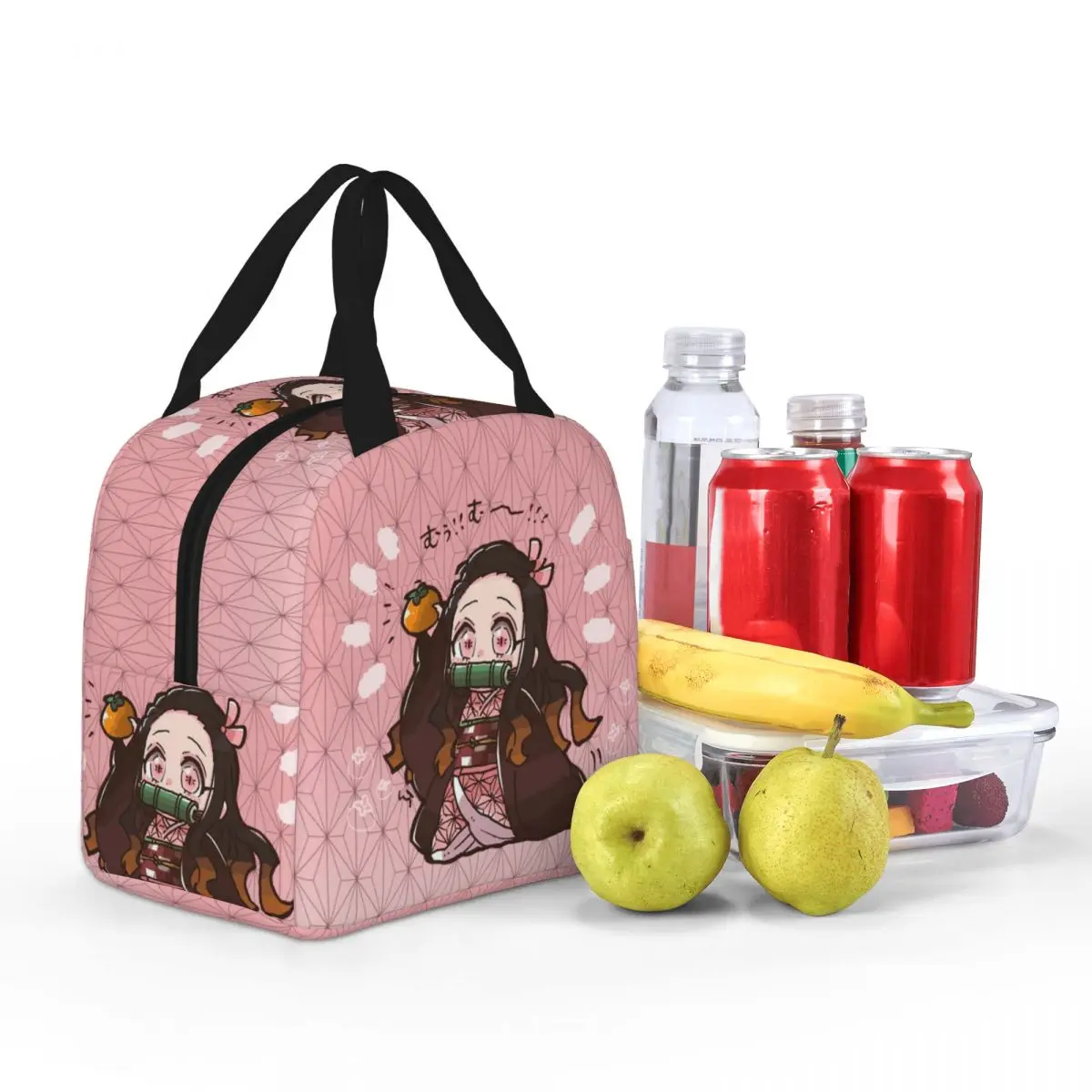 Anime Lunch Bag Tote Meal Bag Reusable Insulated Portable Anime Lunch Box for Women Mens Boy Girl Work School Picnic