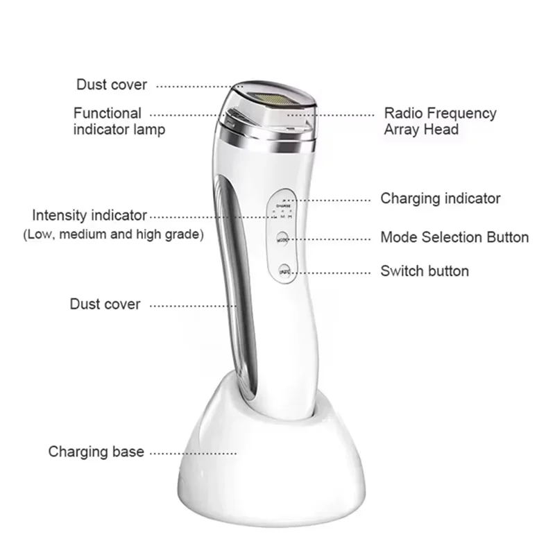 ABLE-RF High Frequency Facial Care Massager Radio Frequency Facial Lifting Machine Wrinkle Reduction Face Lift Device