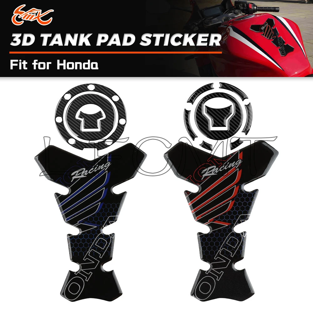 

3D Fuel Gas Tank Cap Protector Sticker Tankpad Decals Fit for Honda HRC CBR250RR CBR1000RR CBR 1100 1000 900 400 600RR 650R 500R