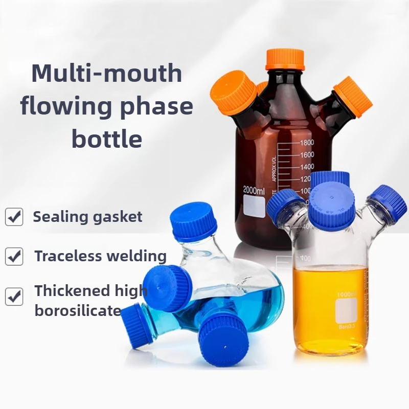 

Laboratory Three-mouth Screw Mobile Phase Bottle Storage Bottle Chromatography Solvent Bottle HPLC Liquid Phase