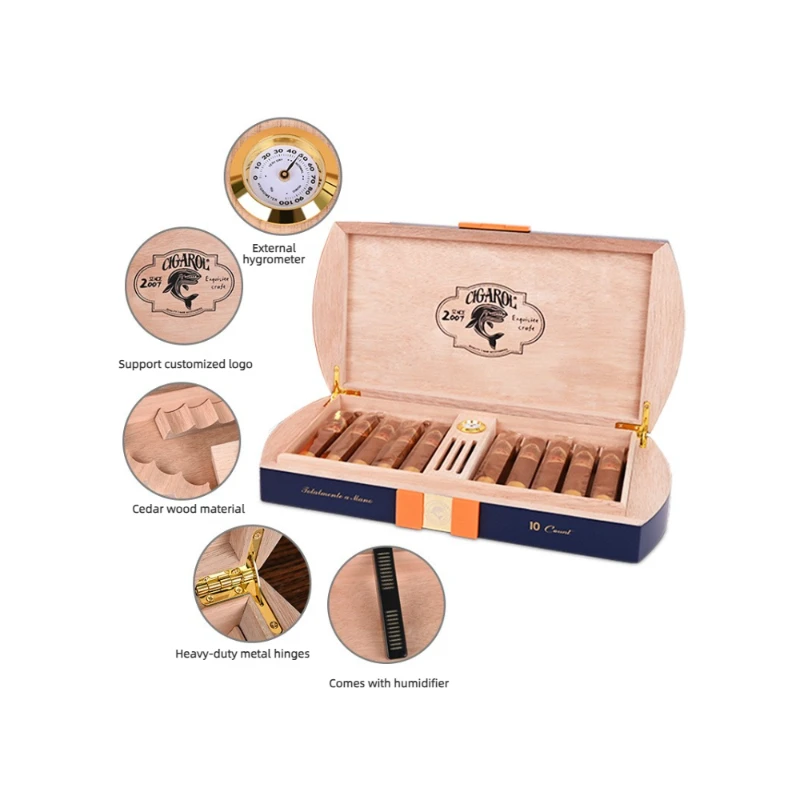 Solidny Humidor z Drewna Cedrowego - usage example