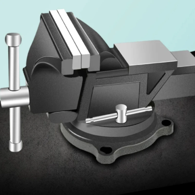 3 Inch Heavy Duty Bench Vise, 360° Swivel Base Table Vice for Workshop Woodworking Clamping