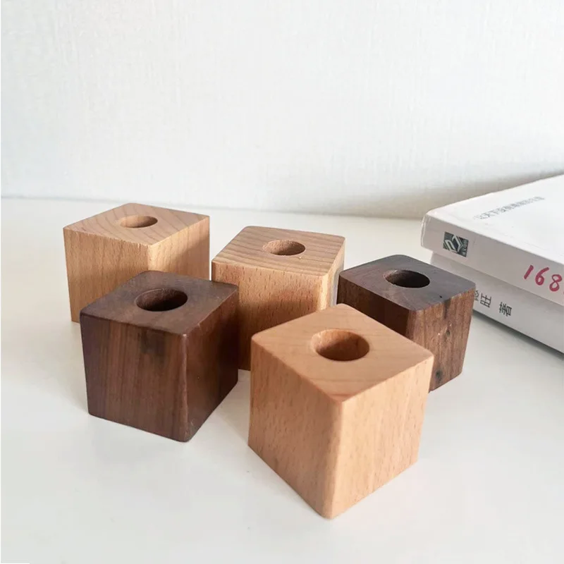 Walnut Wood Toothbrush Holder Desktop Decoration Pen Slot Display Stand Storage Organizer Bathroom Tooth Brush Accessories