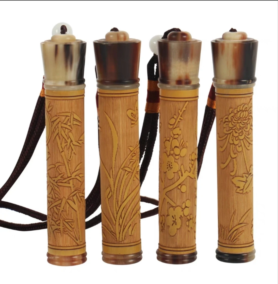 Fine Carved Lungs Easy Clean Smoke Dipping Powder Menthol Cool Easy Clean Herb Snuff Bottle 2pcs Set