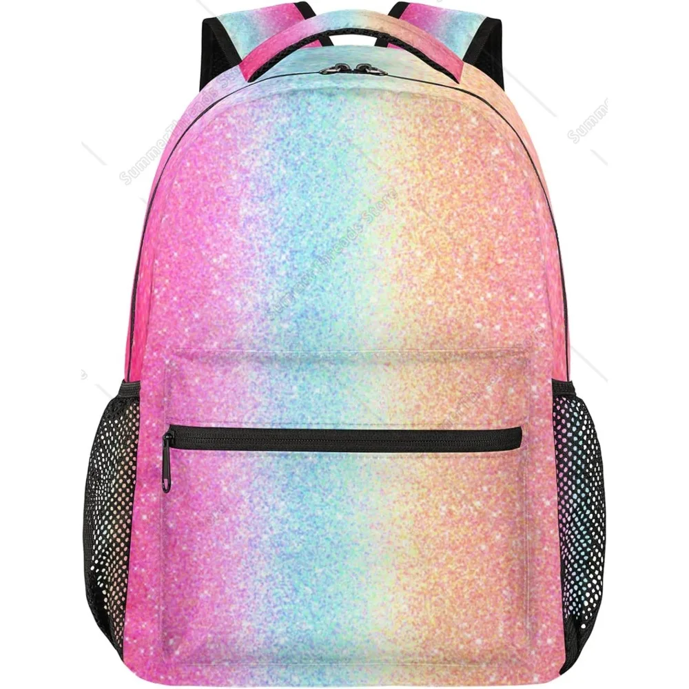 

Kids Backpacks For Girls, Teen Girls Backpack Pink Glitter School Backpacks Travel Laptop Back Pack Waterproof Bookbag F