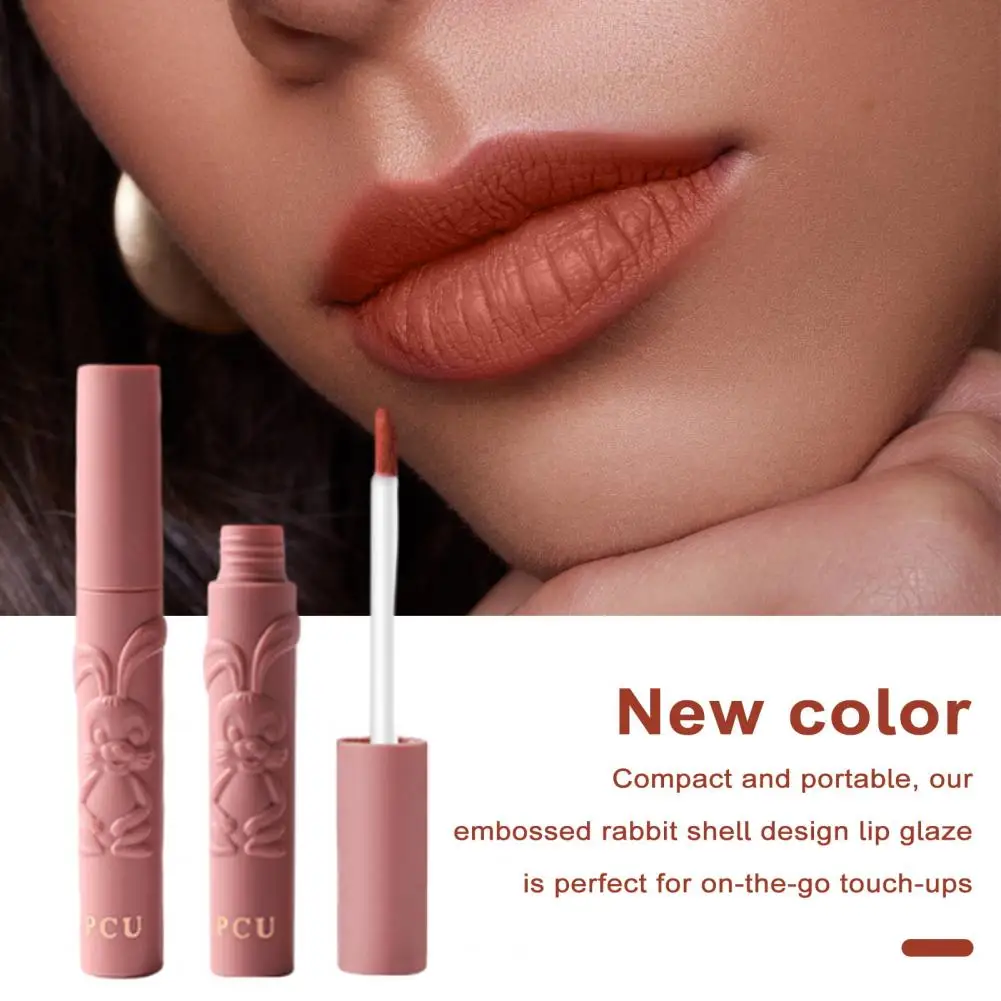 Lip Gloss One Swipe Lipstick Charming Velvet Lip Glaze Delicate Design Full Color One Swipe Application Relief Rabbit's