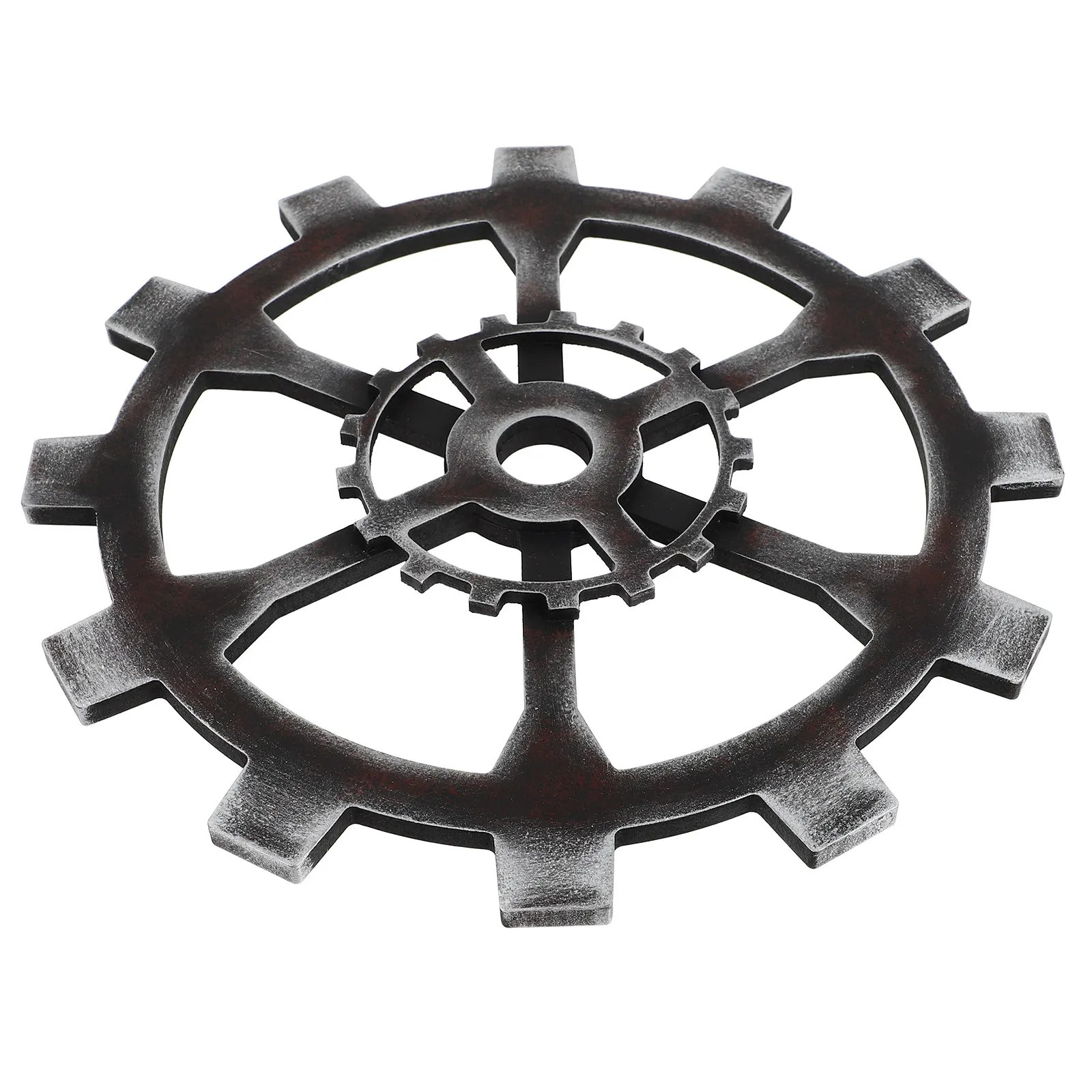 Vintage Wood Gear Wall Hanging Decor Retro Steampunk Style Home Bar Cafe Office Living Room Bedroom Hotel Wall Decor