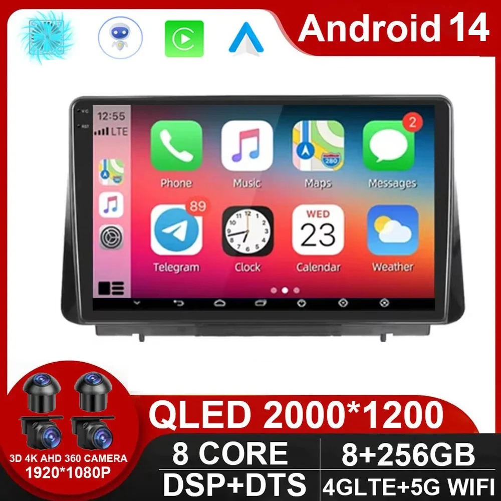 Car Android 14 For Ford Focus 2019 Auto Radio Stereo Head Unit Multimedia Player GPS Navigation NO 2din DVD 5G Wifi NO 2DIN