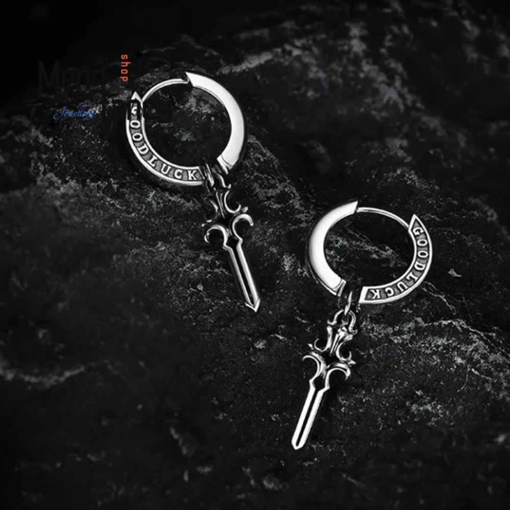 Sword Lucky Earrings Alloy Adjustable Rings Retro Trendy Luxury Best Exquisite High-End Popular Personality Mascots Style Gift