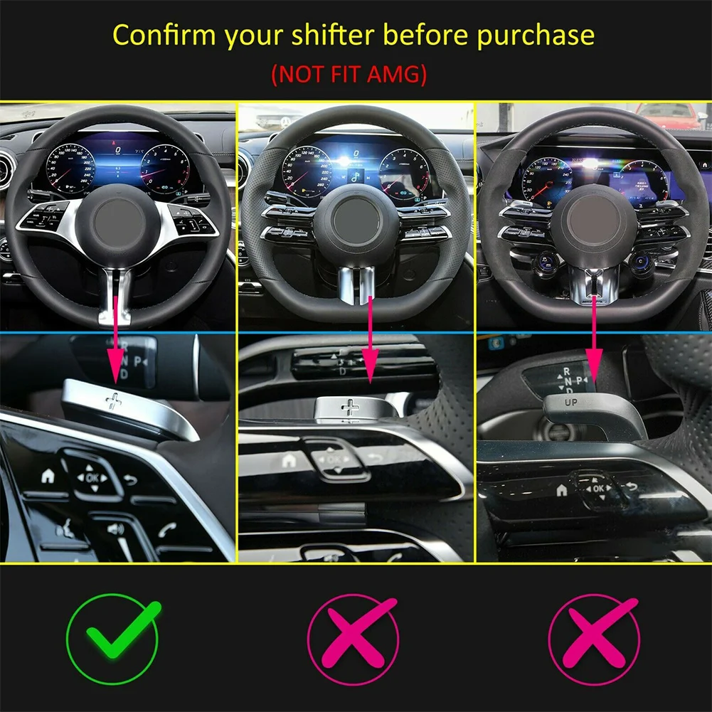 Aluminum Car Steering Wheel Paddle Shifter Extension For Mercedes Benz A B C E S GLC EQE EQS W213 S213 W223 W206 2021 2022 2023