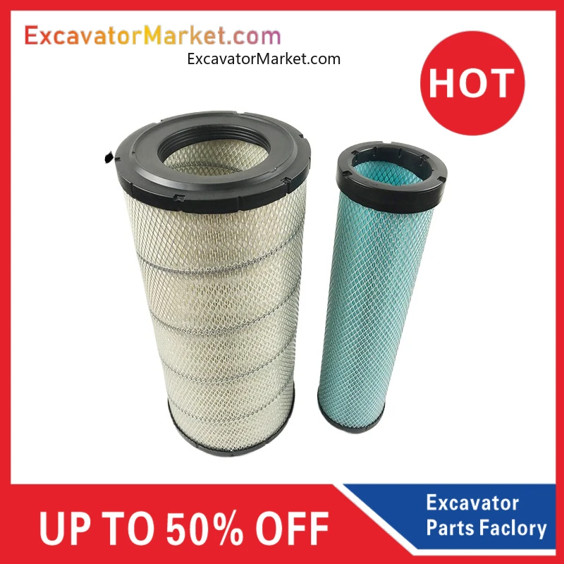 For Hyundai R150 215 225 265-7-9 Cummins Engine Air Filter Filter Air Grid Excavator Accessories High Quality