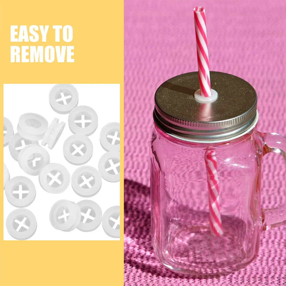 

30Pcs Silicone Straw Holes Plugs Durable Lid Grommets Tight Seal Easy Fit for Drinks Travel Convenience Straw Hole Grommet