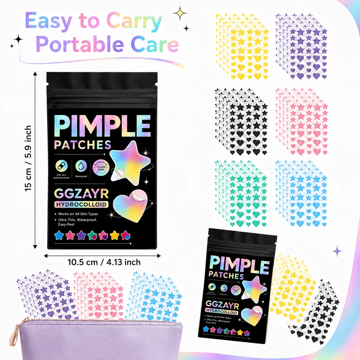 216/648/1080PCS Adesivos Color - Skincare The Originote avaliação e preço