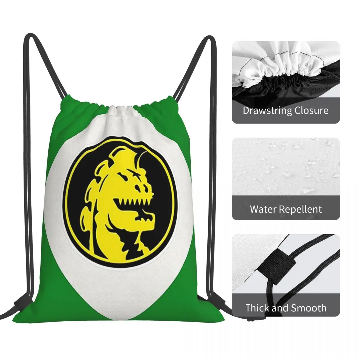 Dragonzord Backpacks Casual Portable Drawstring Bags Drawstring Bundle Pocket Sports Bag Book Bags For Man Woman School image 5