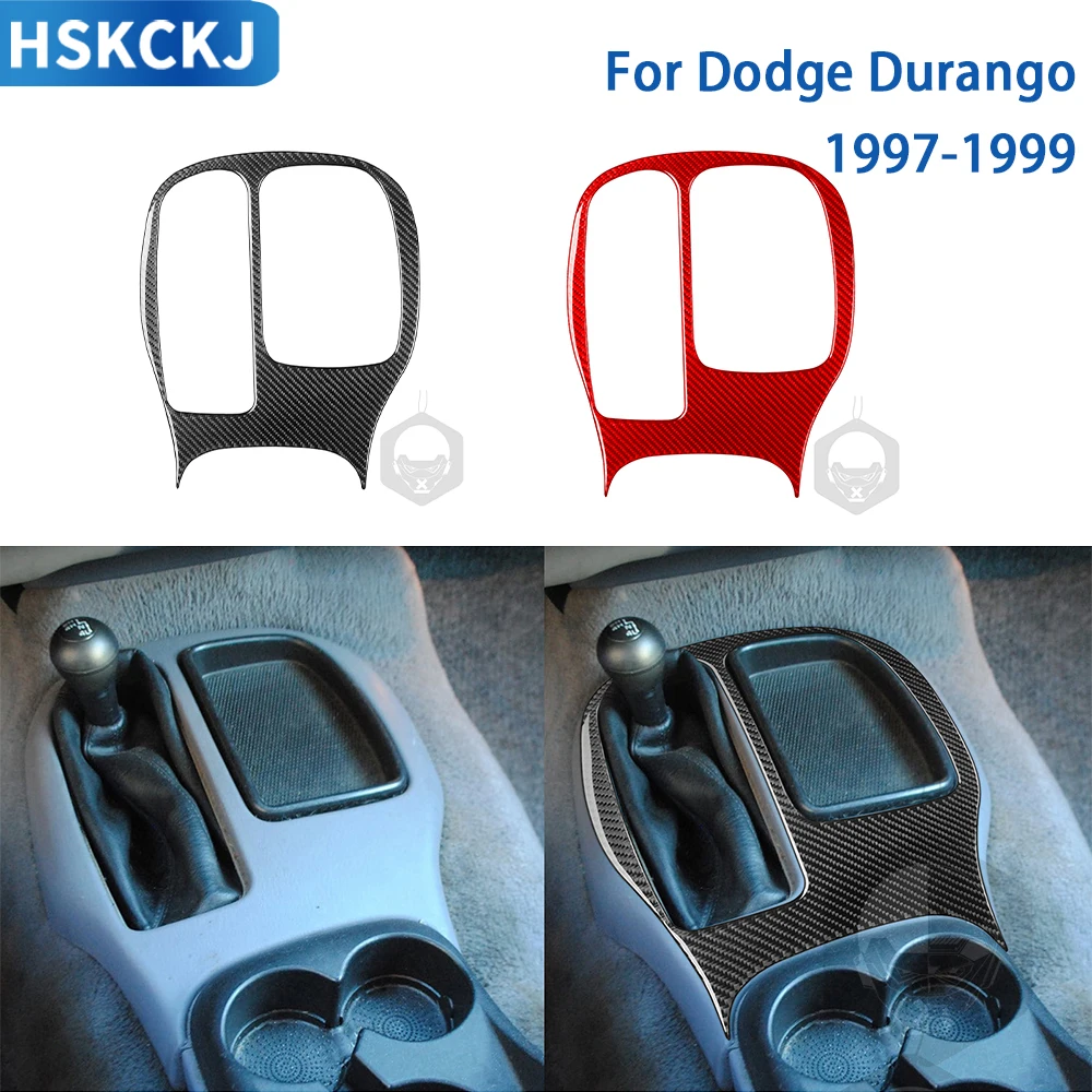 

For Dodge Durango 1997 1998 1999 Accessories Carbon Fiber Car Interior Central Control Gear Panel Trim Sticker