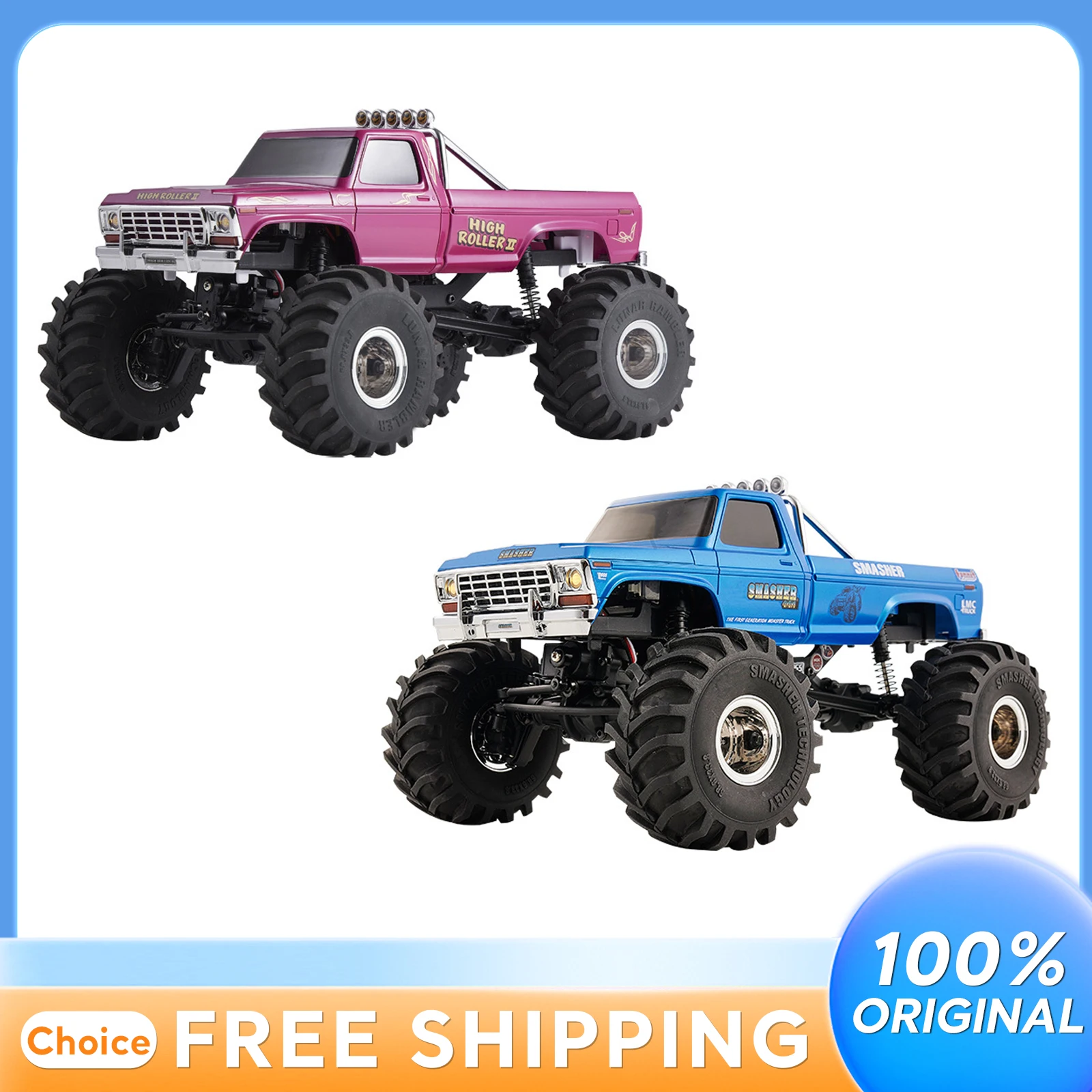 

FMS масштаб 1/24 Smasher 4WD RC внедорожник модель автомобиля с шинами большого диаметра гидравлическая амортизация и игрушка с приводом с переменной скоростью