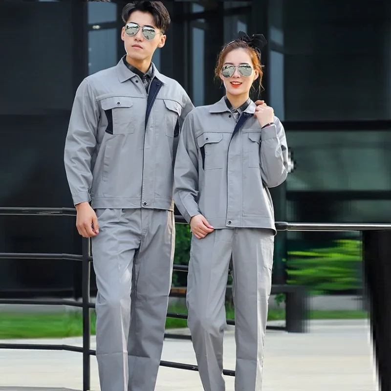 Reflective Stripe Safe Work Clothing Men Women Uniforms Durable Auto Repair Factory Workshop Mechanic Miner Worker Coveralls 4XL