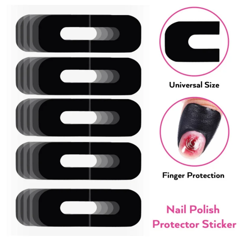 20/50pcs Nail Art Anti-Spill สติกเกอร์เริ่มต้น U-Shape Finger EDGE เล็บ Anti-Overflow Patch ฉีกขาดเล็บเจลซิลิโคน