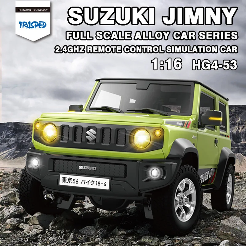 Hengguan 1:16 Suzuki Jimny Hg4-53 Simulation Car Light Horn Smoking Rc Car Full Scale Off-Road Remote Control Car Children'S