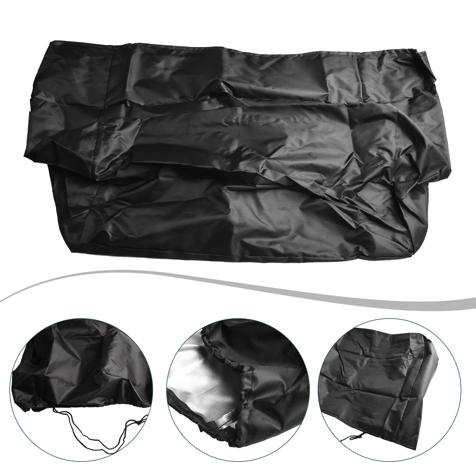 Practical Boat Cover Yacht 210 Denier Polyester Anti UV Breathable Half Outboard Motor Marine Grade Waterproof