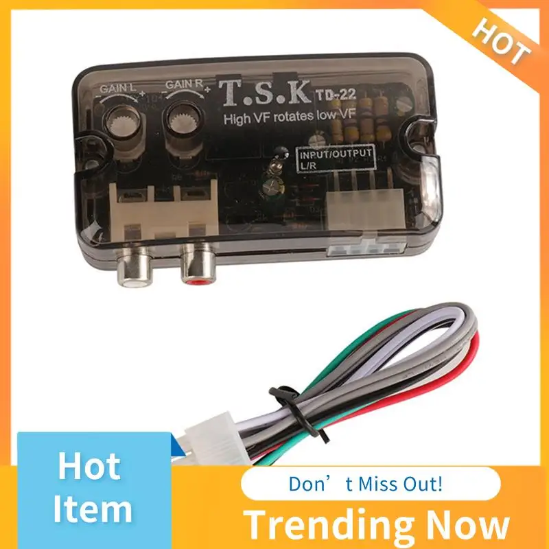 أفضل العروض 12 فولت السيارات سيارة محول الصوت RCA ستيريو عالية إلى منخفضة قابل للتعديل خط التردد محول مستوى المتكلم محول