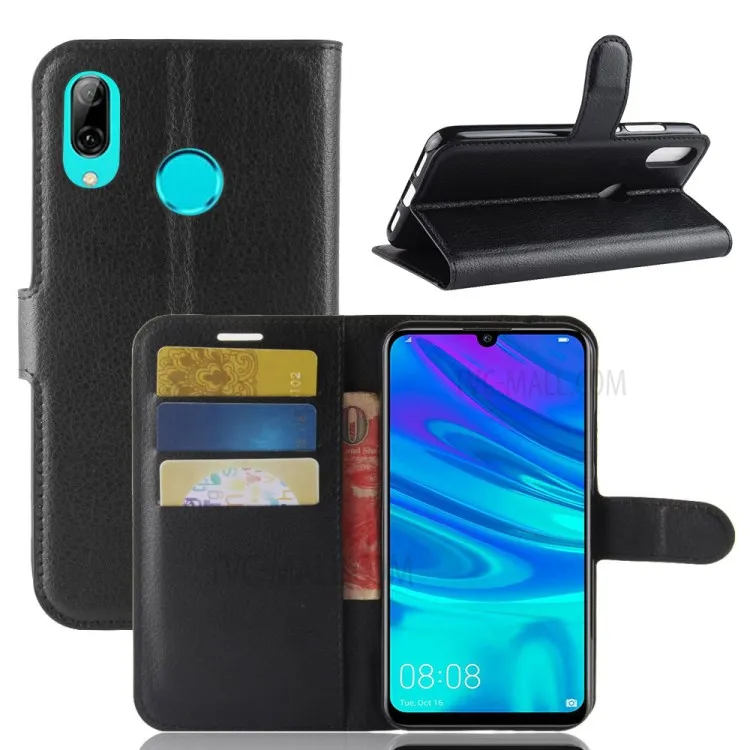 

Litchi Texture Wallet Leather Protective Case for Huawei Y7 (2019) - Black