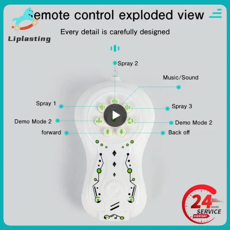 Robot araña de Control remoto para niños, simulación de araña de Spray mecánico, luz eléctrica, música, baile, inalámbrico, RC, Animal, juguete