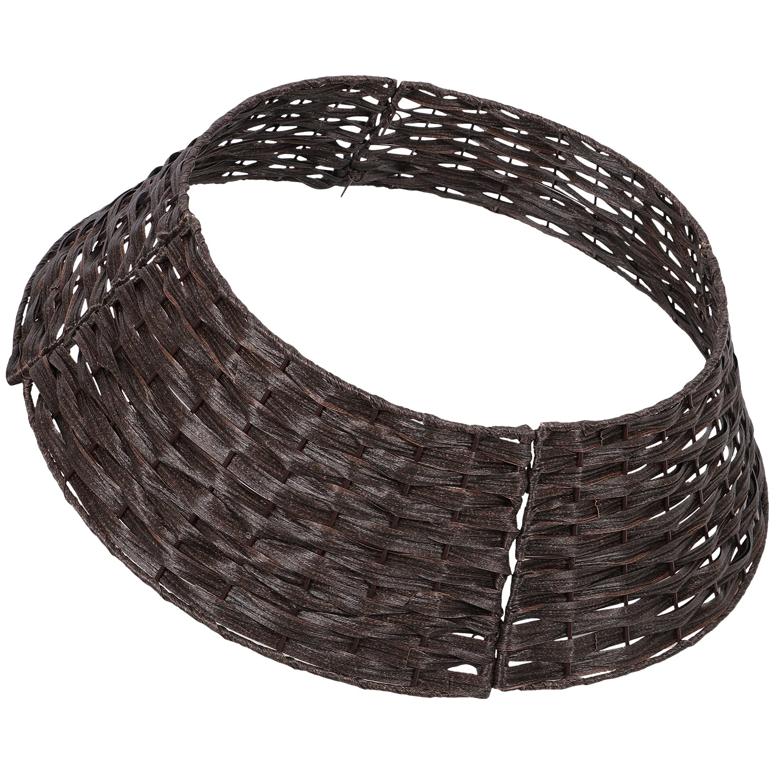 

Christmas Tree Skirt Plastic Rattan Woven Base Cover For Artificial Trees Farmhouse Xmas Decor Party Holiday Decoration