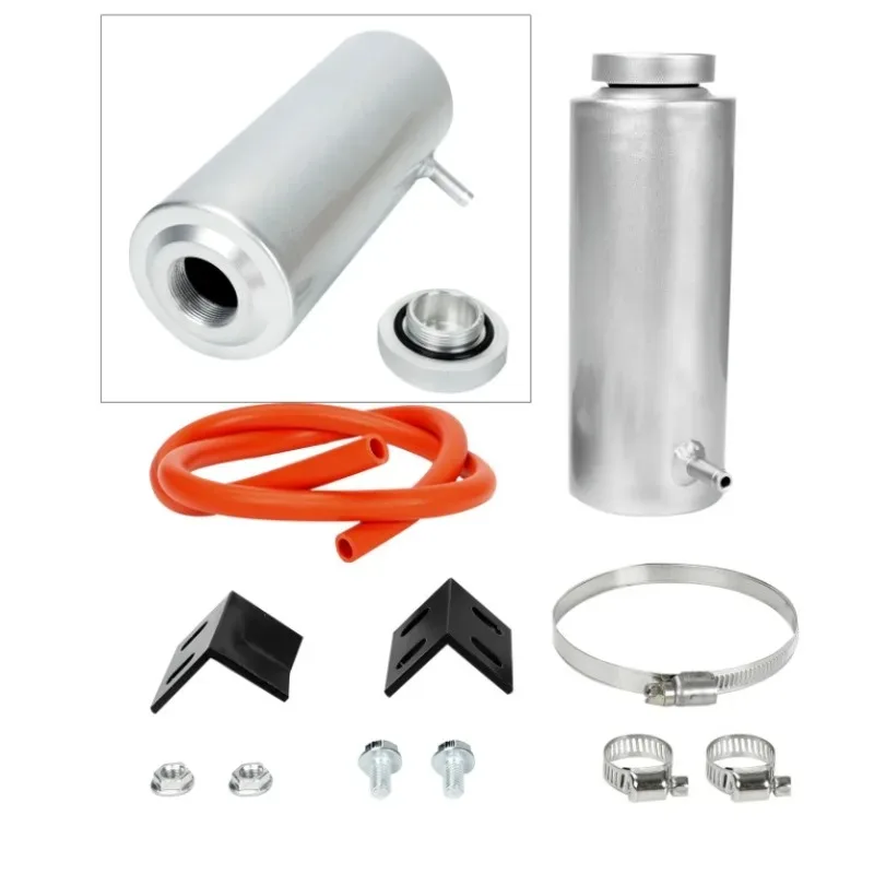 Automotive Cooling Catch Can Kit  Aluminum Coolant Expansion Tank For Indoor Radiator Overflow Reservoir Repair Assembly