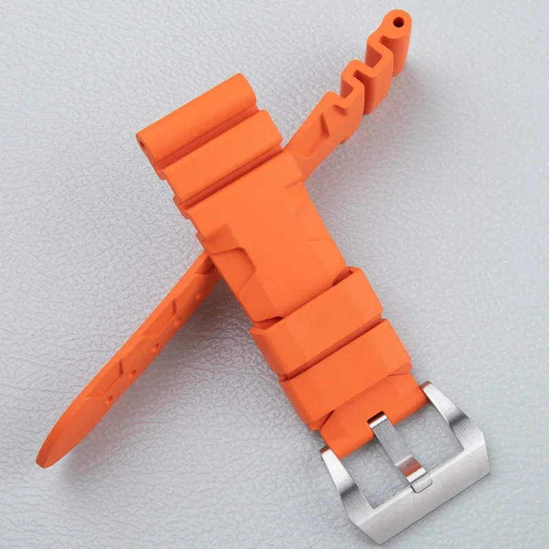 Universal Import FKM Fluoro Rubber Watchband Watch Band For Panerai Strap For SUBMERSIBLE PAM 111 441 386 24mm 26mm Bracelet