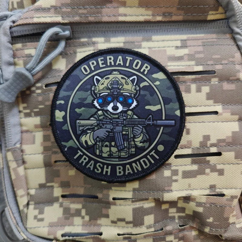 2026 New Patches, Trash Bandit Morale Badges, For Clothing, Hats, Backpacks, etc., Hook and Loop