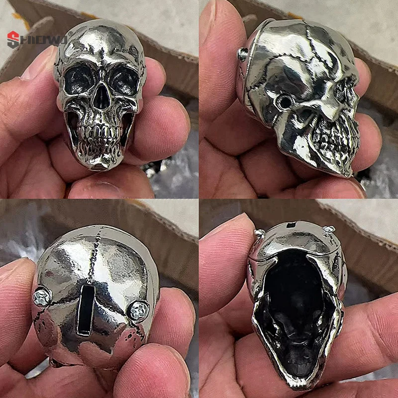 Demon Skull Key Pendant Devil Skull Key Ornament Universal Modified Key Decoration Car Accessories Key Cover For Motorcycle