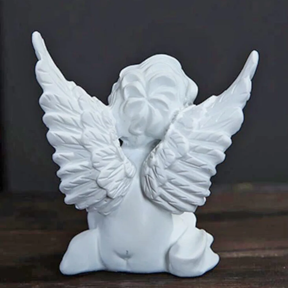 3D Cupid Angel Candle Silicone Mold Wedding Home Decoration European Cherub Resin Plaster Soap Wax Moulds