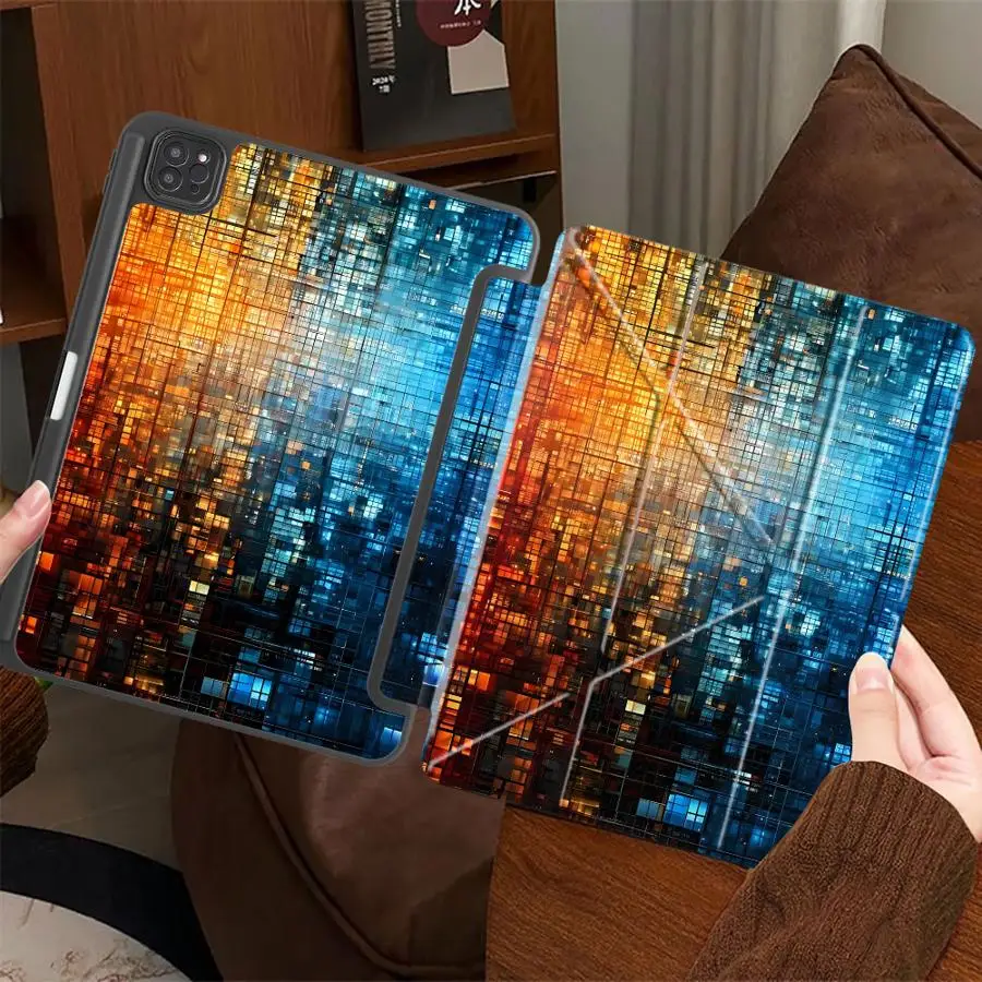 Fashion 3 D Space Holder Cover Tablet Case For iPad Pro 11th 10th 9th 8th 7th 12.9inch Air 4 5 M3 M2 M4 11inch Pro 2025 Mini 6 7