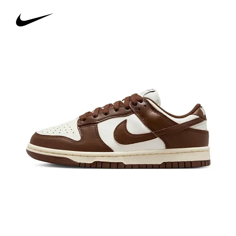 Nieke Dunk Bash Brown Surfaces and Tyil\' Skateboard Shoes Women Chocolate Bruni White Snakes DC1503-124