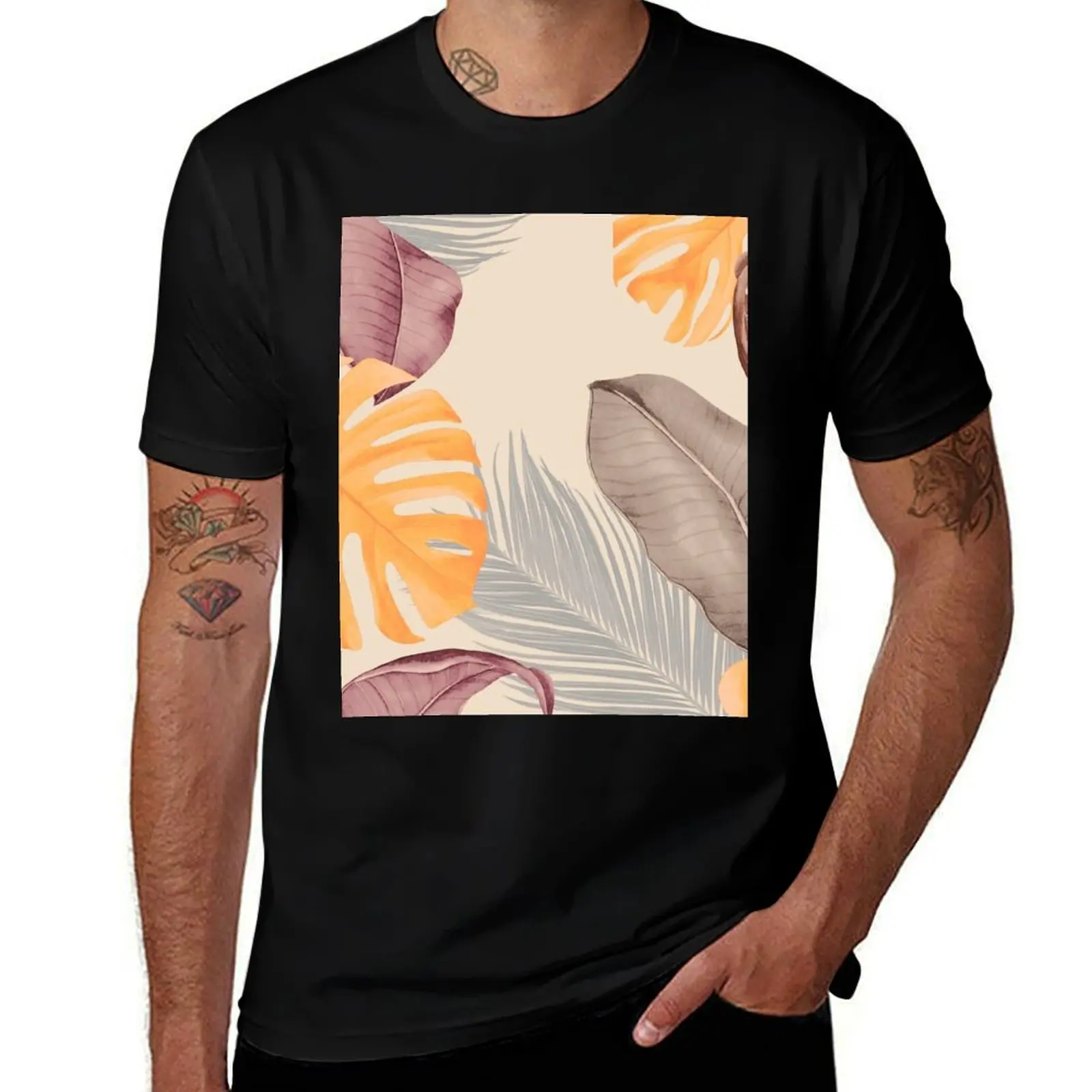 natural T-Shirt Casual Loose Fit Short Sleeve T-Shirt